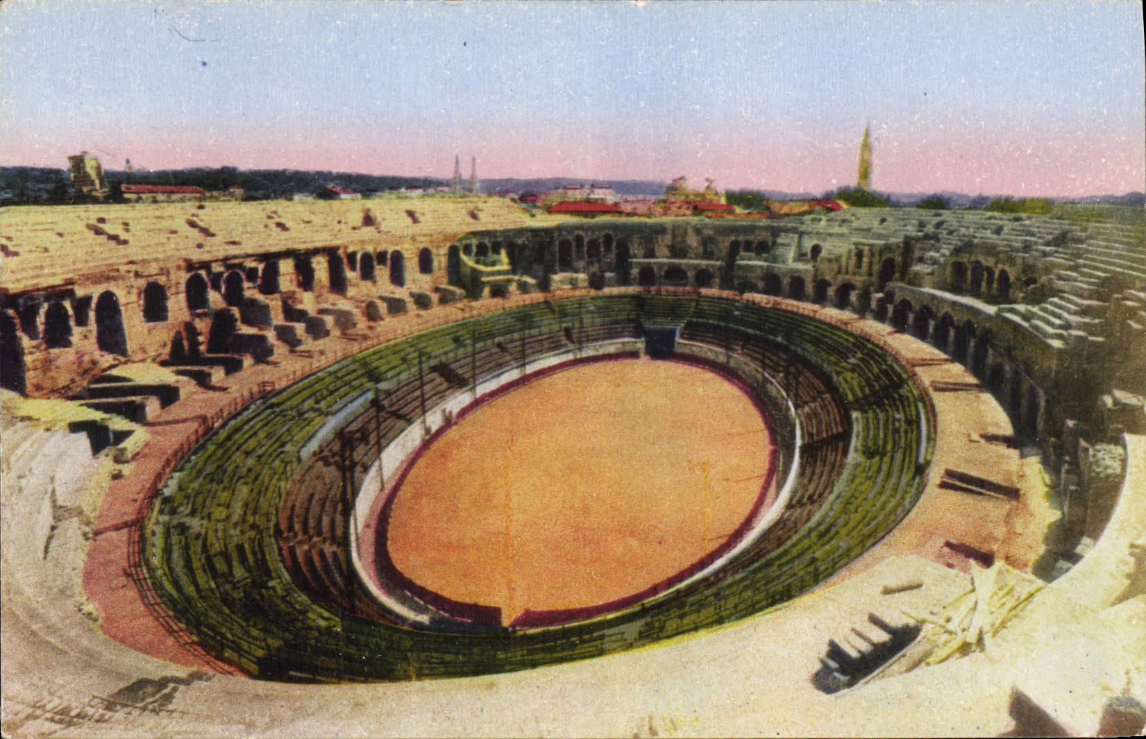 CPA Nimes Les Arenes Interieur 