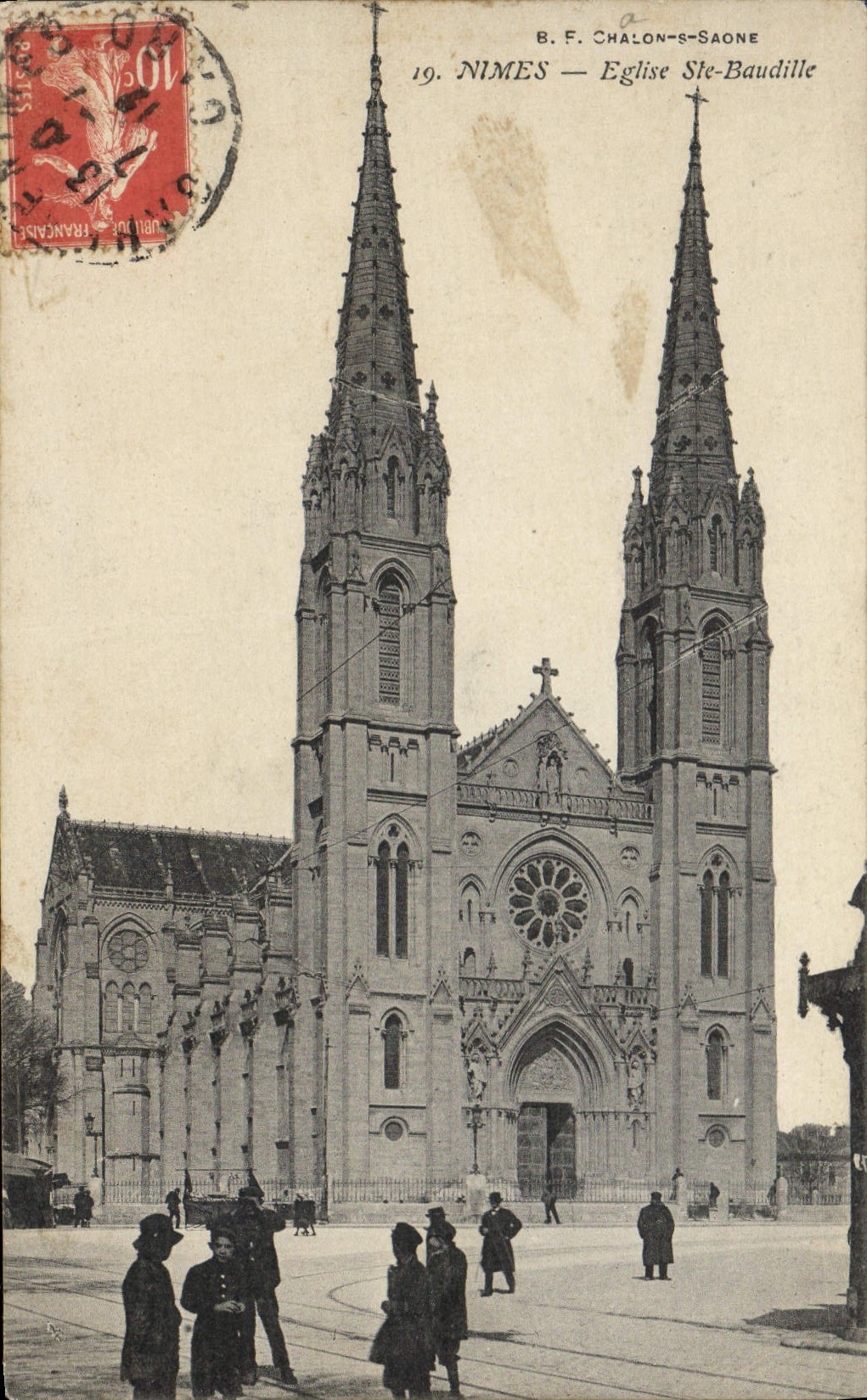 CPA Nimes Eglise Ste Baudile 