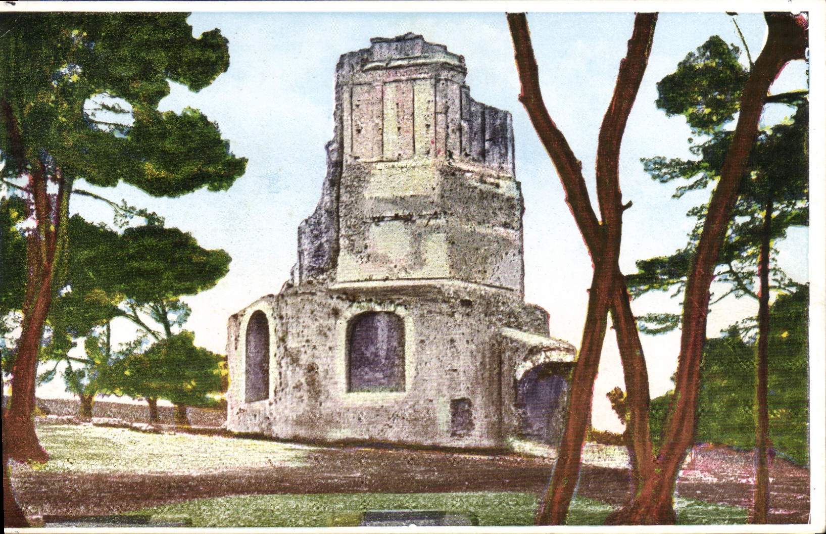 CPA Nimes Gard La Tour Magne 