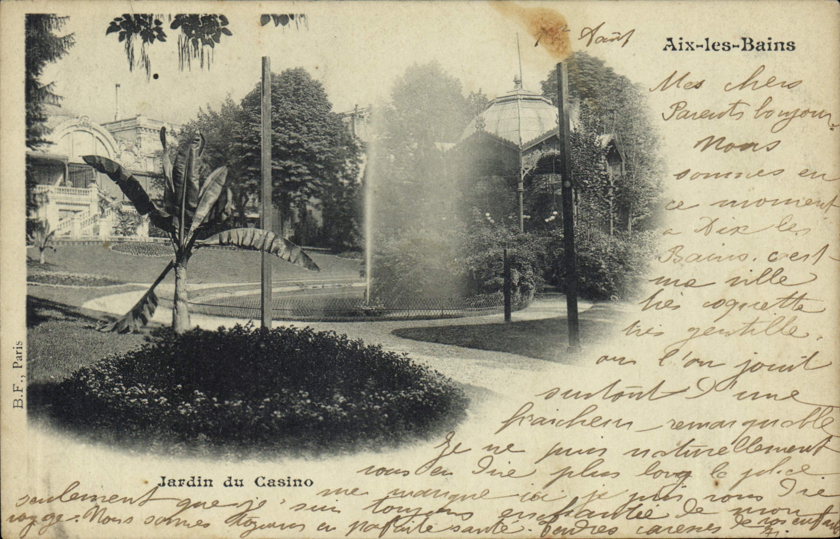 CPA Aix les Bains Jardin du Casino 