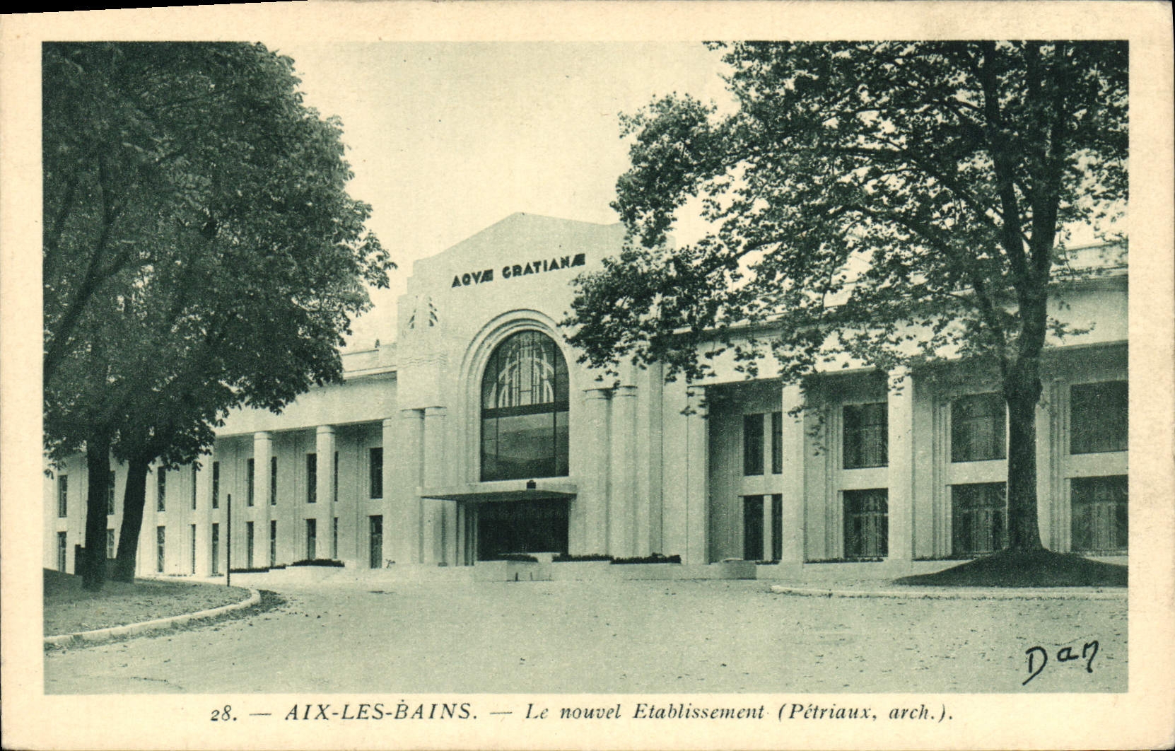 CPA Aix les Bains le Nouvel Etabliseement Petriaux Arch