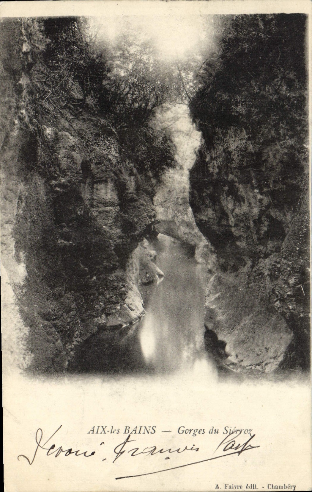 CPA Aix les Bains Gorges du Sierroz