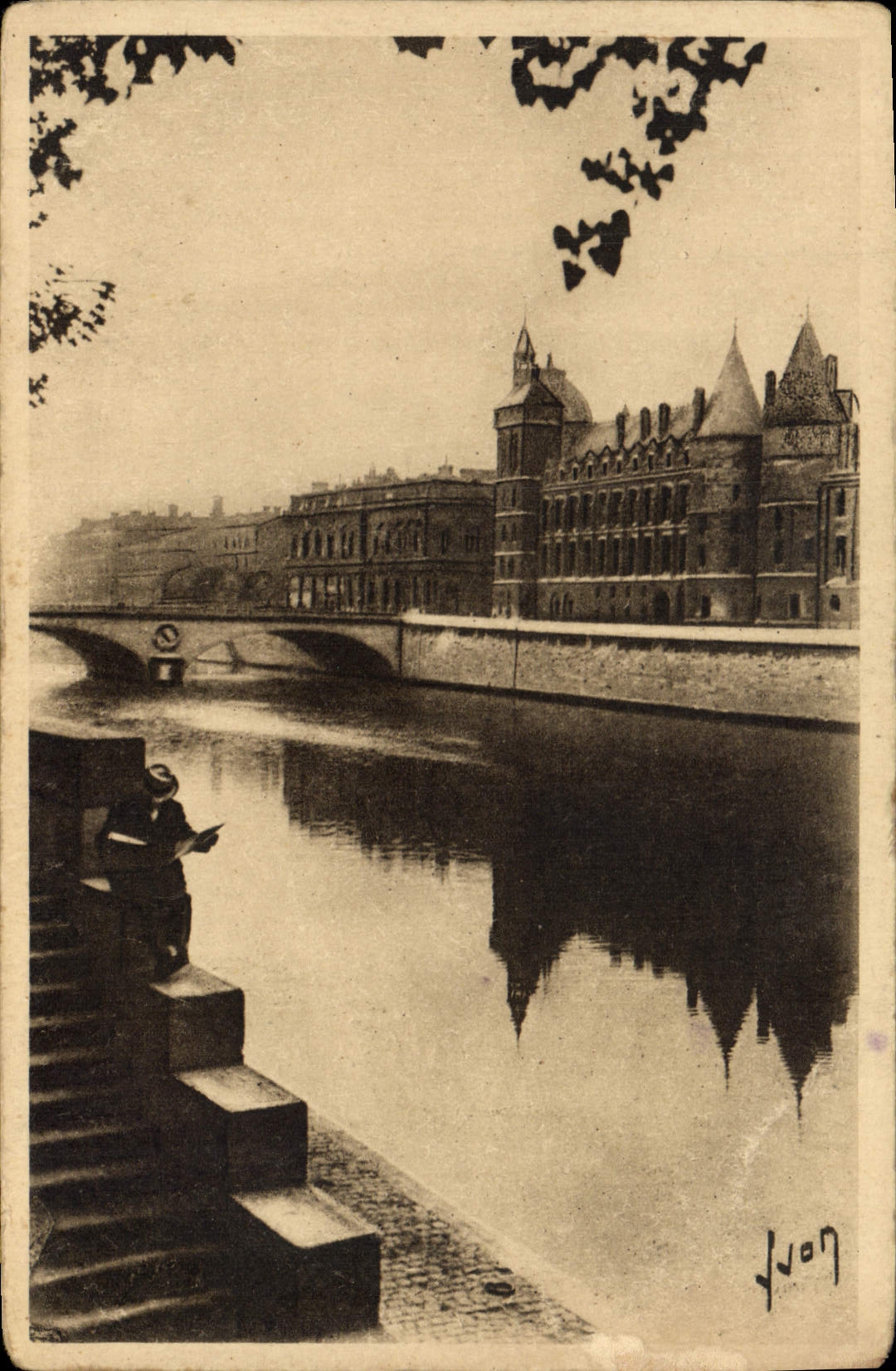 CPA Paris En Flanant le Palais de Justice 