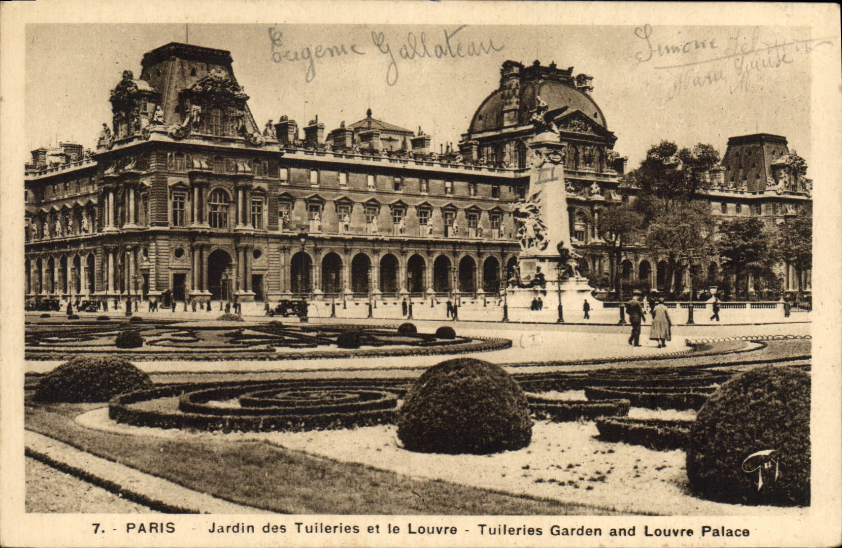 CPA Paris Jardin des Tuileries et le Louvre