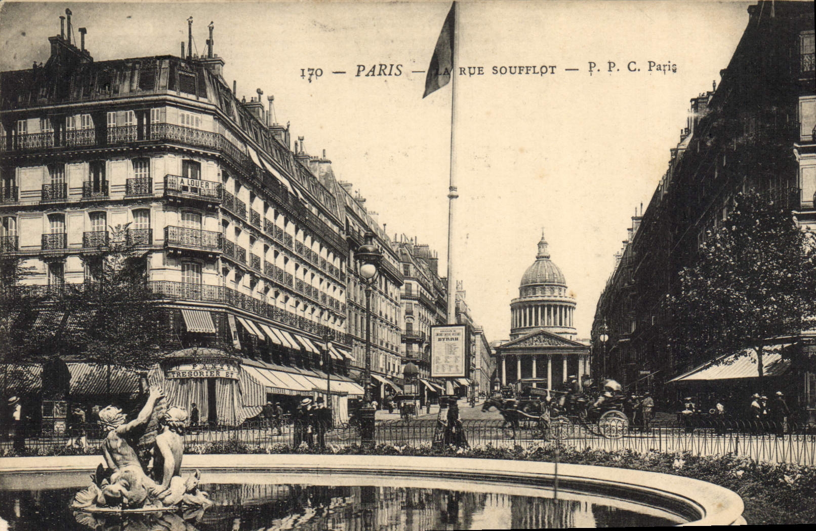 CPA Paris la Rue Soufflot 
