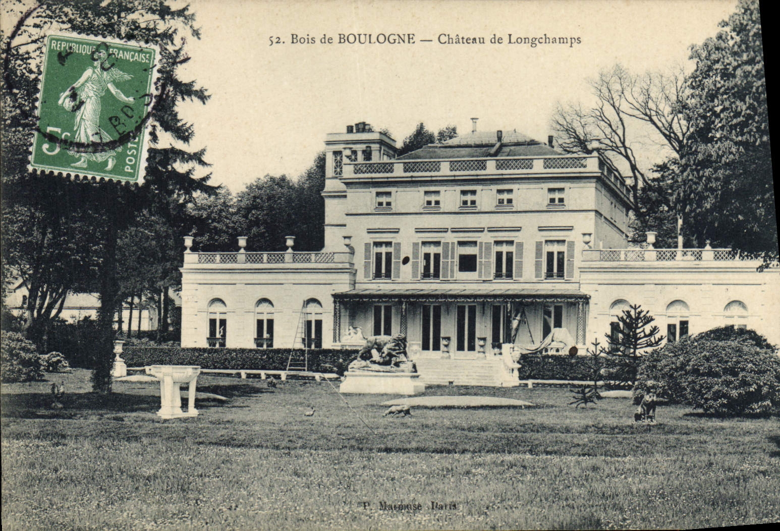 CPA Bois de Boulogne chateau de Longchamps 