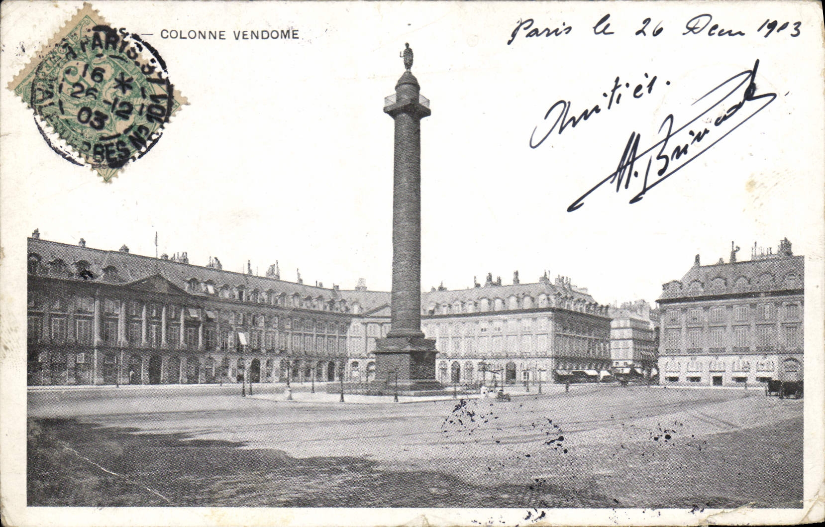 CPA Paris Colonne Vendome