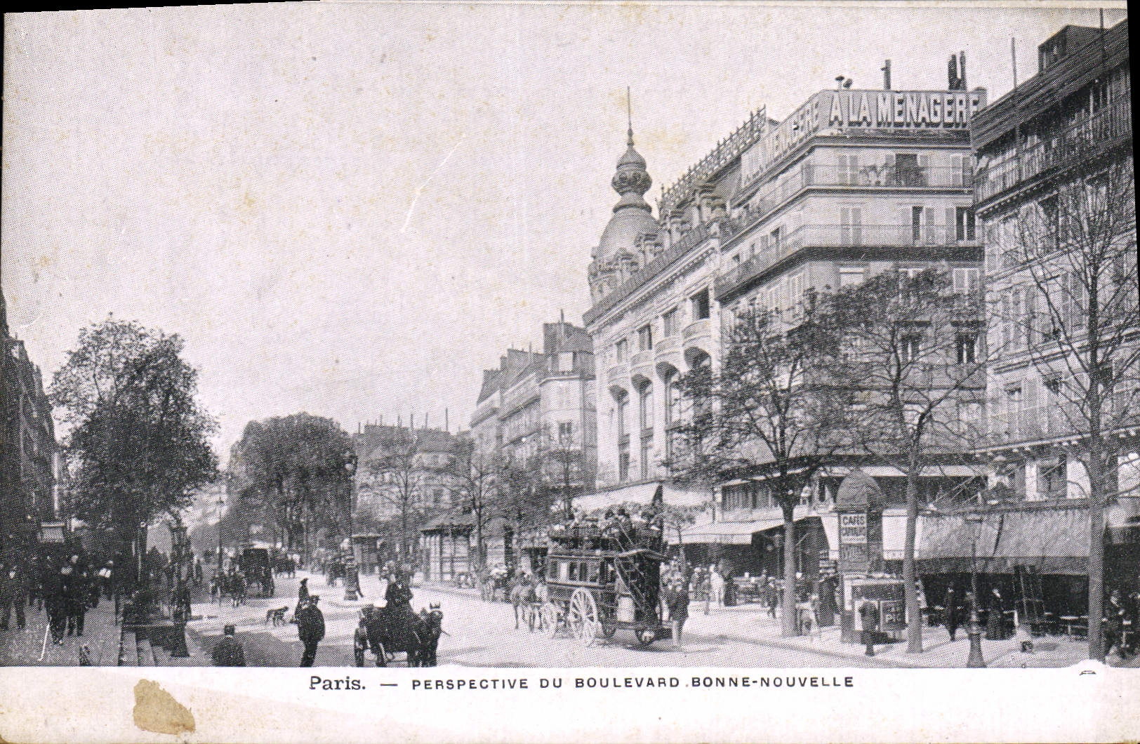 CPA Paris Perspective du Boulevard Bonne Nouvelle 