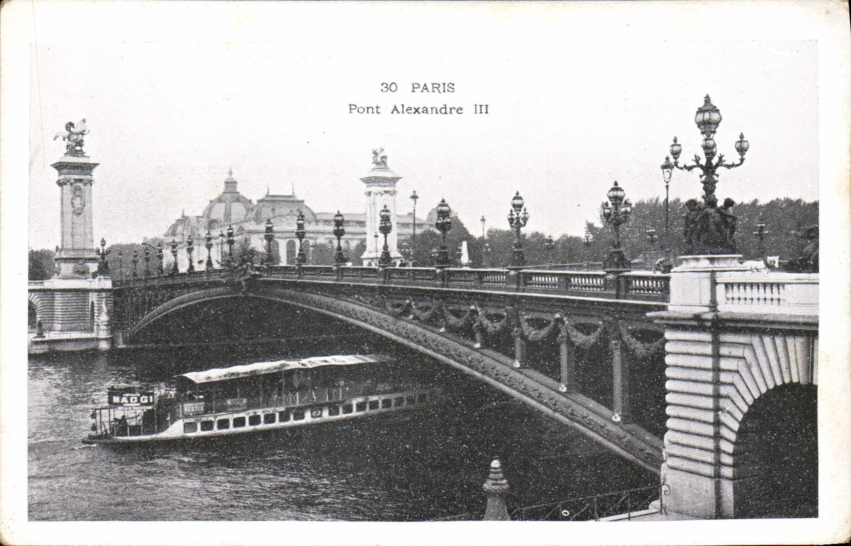 CPA Paris Pont Alexandre III Bateau
