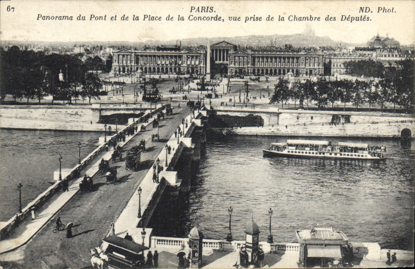 CPA Paris panorama du Pont et de la Place de la Concorde vue prise de la Chambre des Deputes 