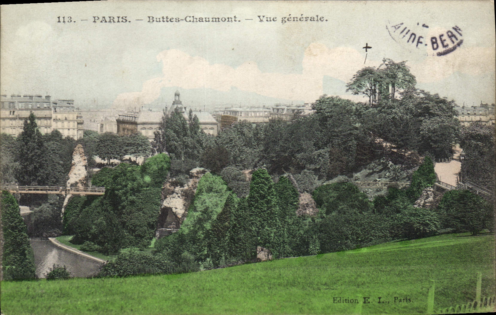 CPA Paris Buttes Chaumont vue general