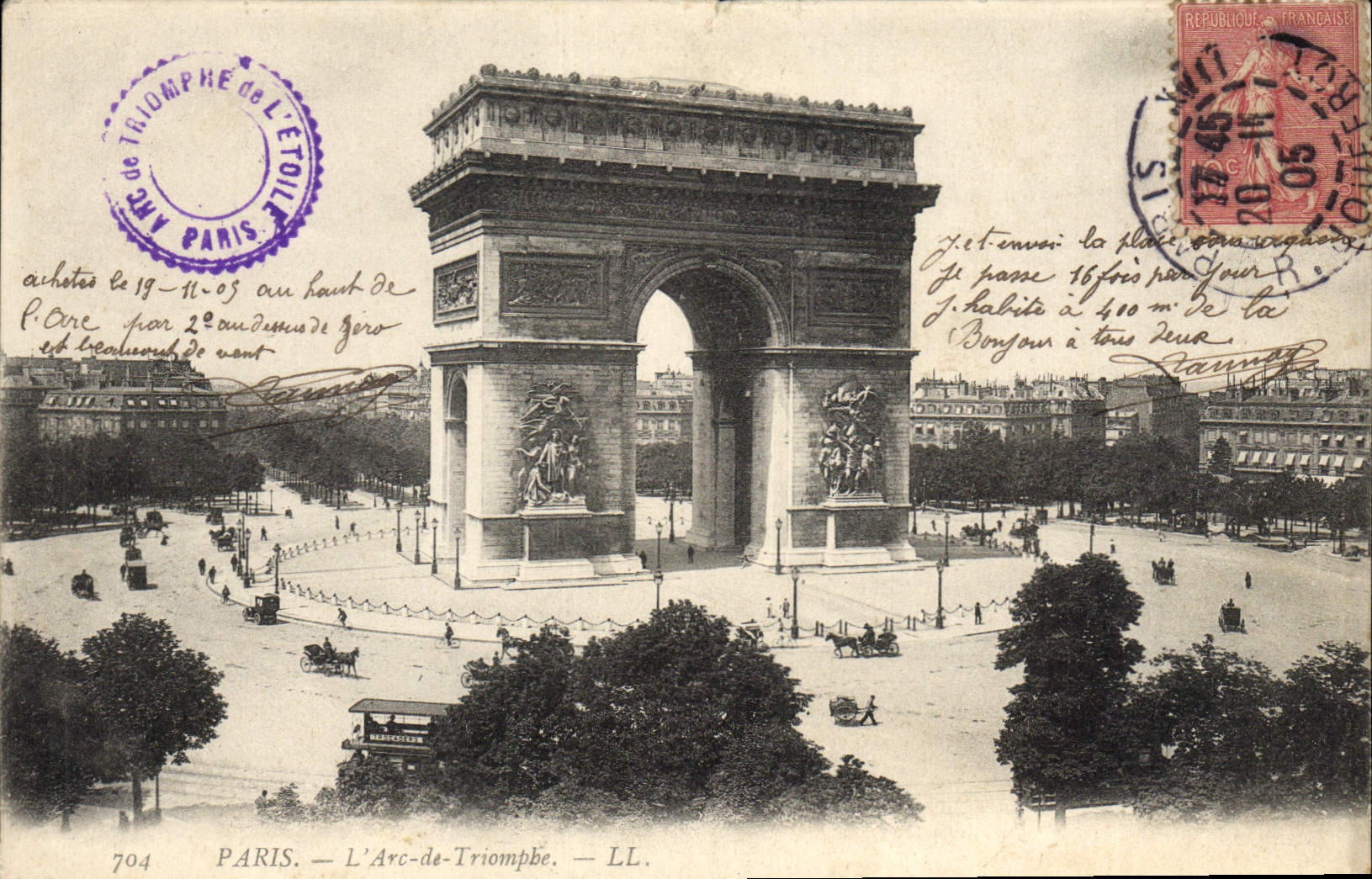 CPA Paris l'Arc de Triomphe 