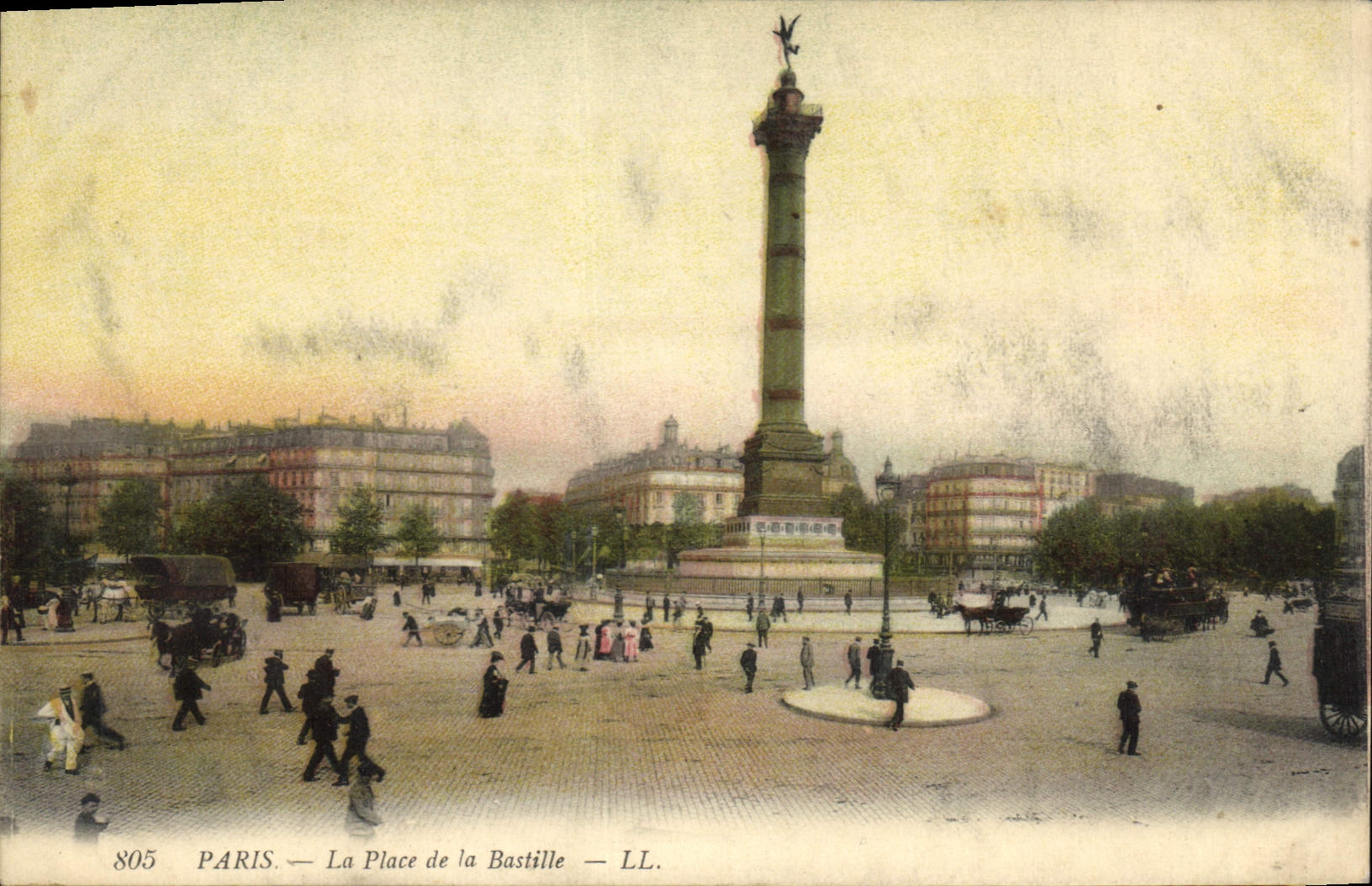 CPA Paris la place de la Bastille