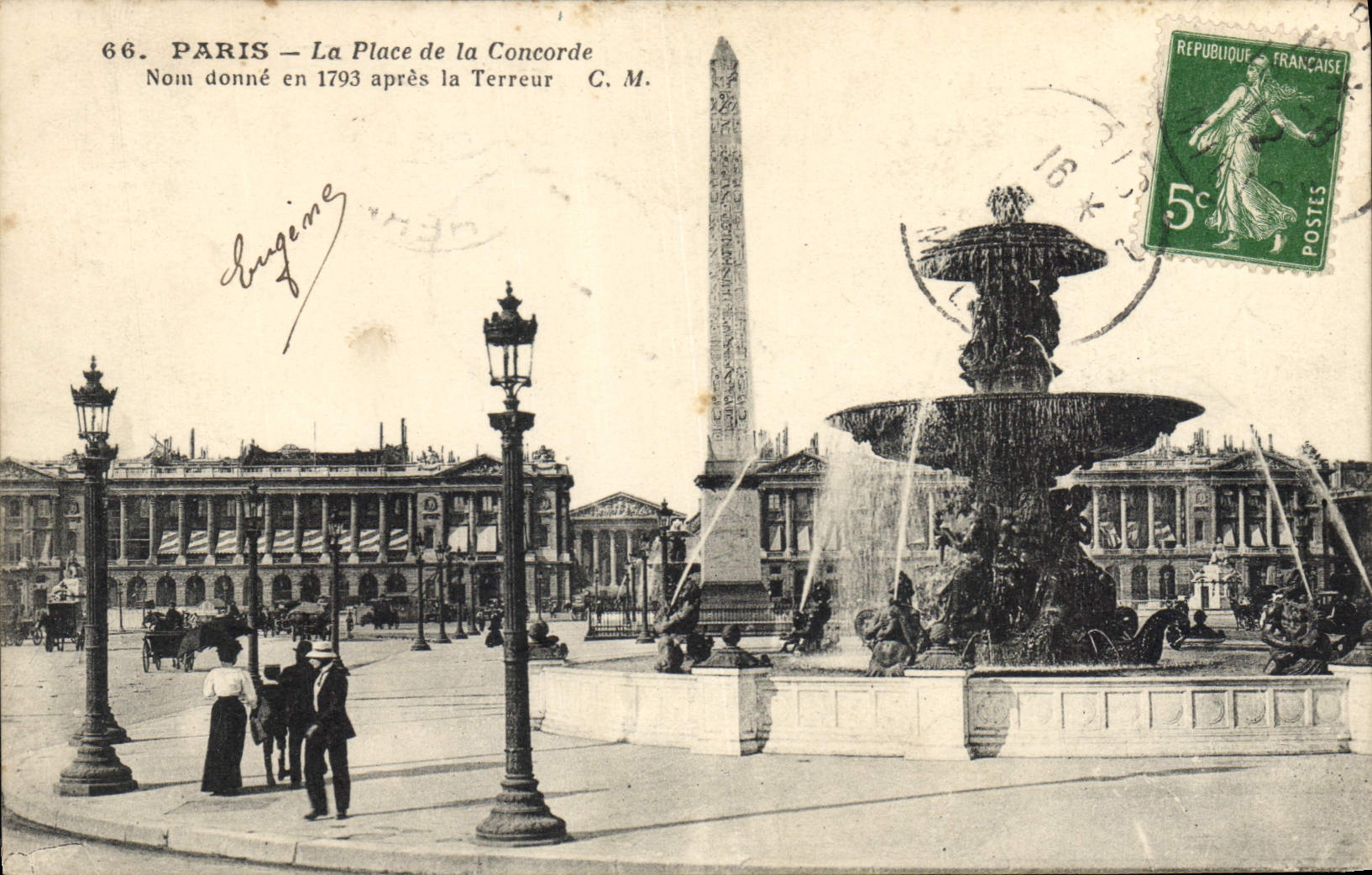 CPA Paris la Place de la Concorde Nom donne en 1793 apres la Terreur