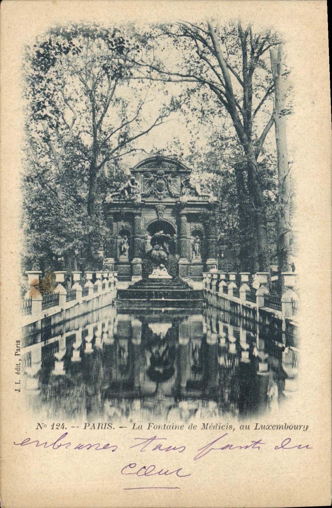 CPA Paris la Fontaine de Medicis au Luxembourg 