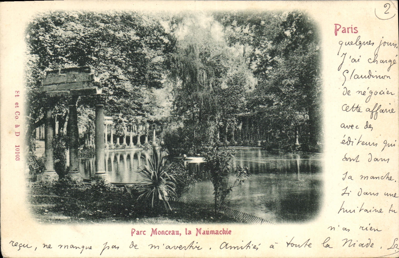 CPA Paris Parc Monceau la Naumachie 