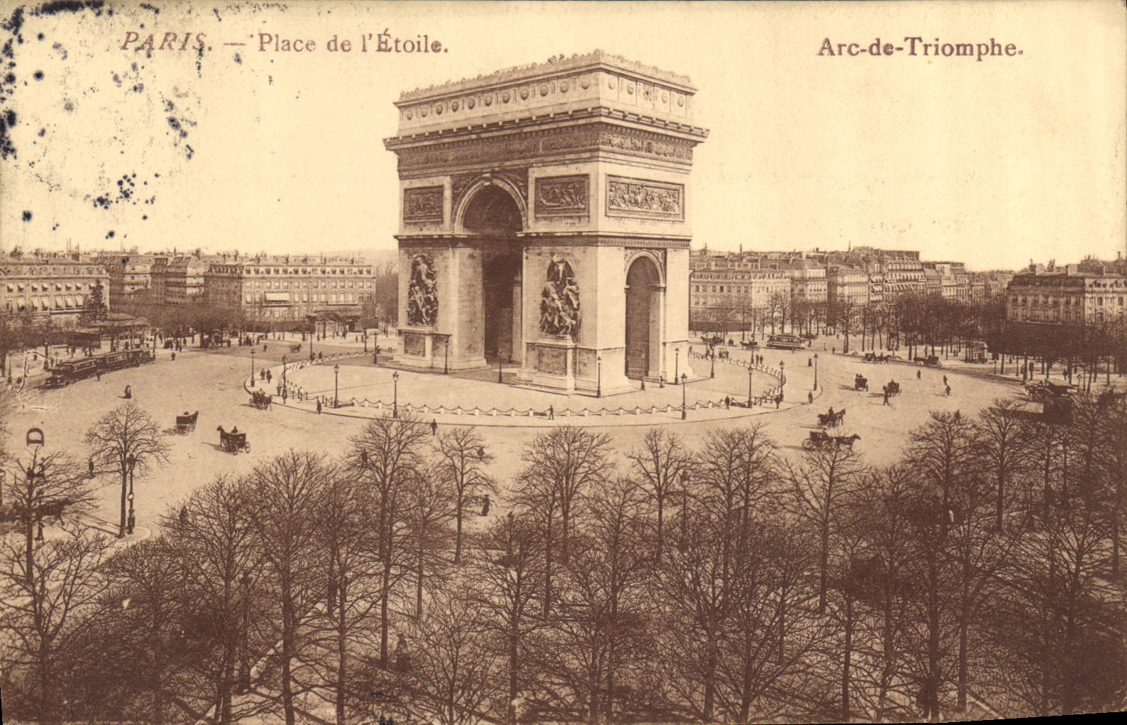 CPA Paris Place de l'Etoile Arc de Triomphe