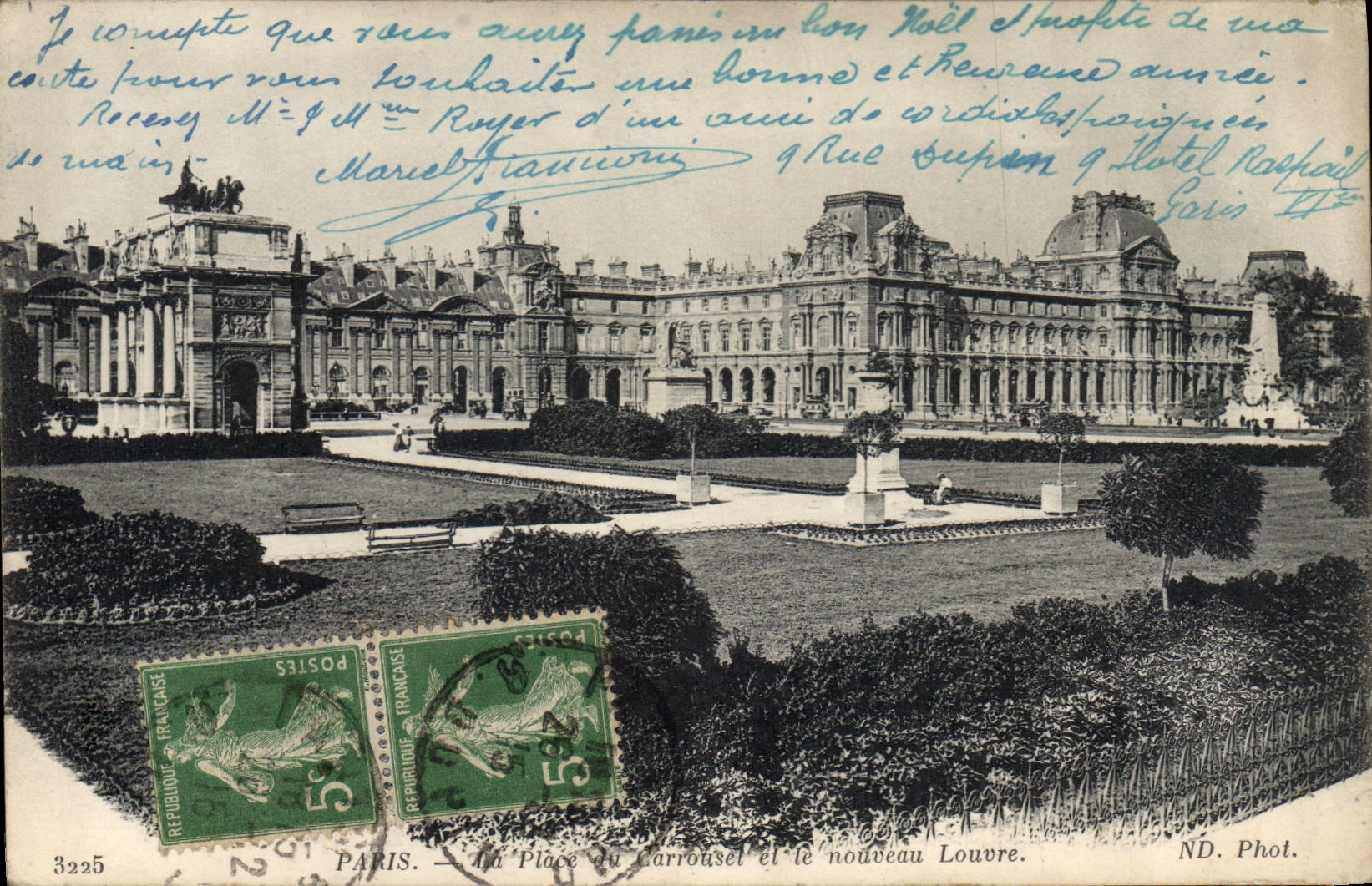 CPA Paris la Place du Carrousel et le nouveau Louvre
