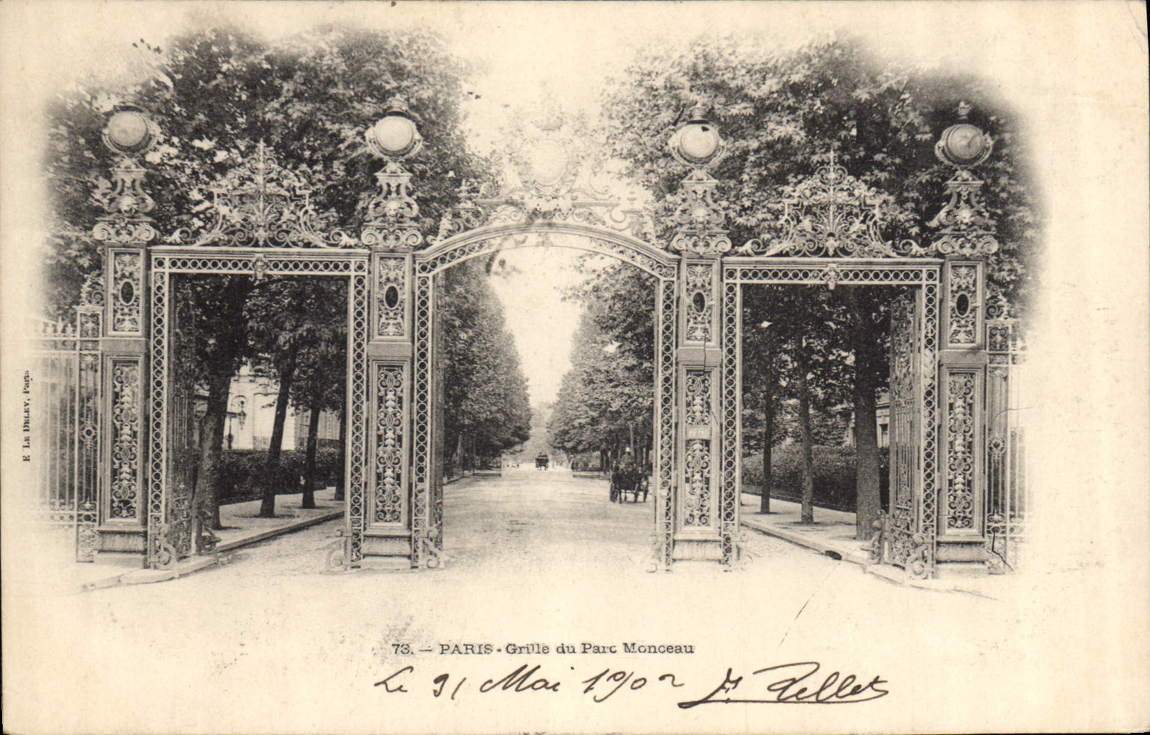 CPA Paris Grille du Parc Monceau