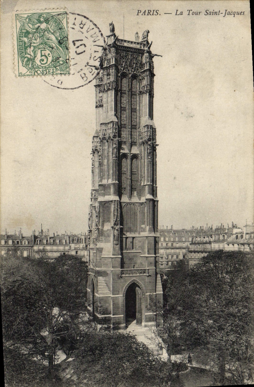 CPA Paris la Tour Saint Jacques 