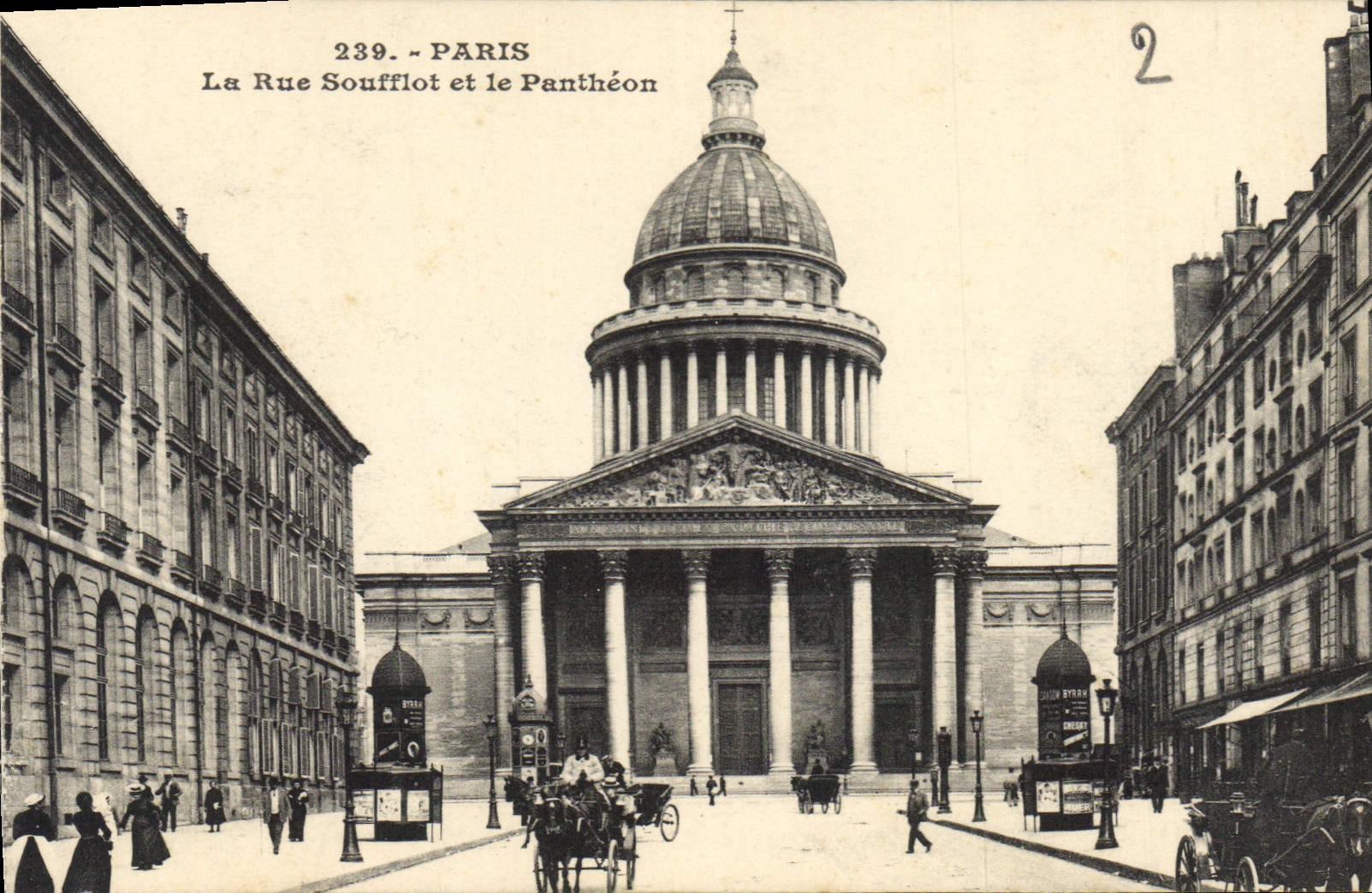 CPA Paris la Rue Soufflot et le Pantheon 