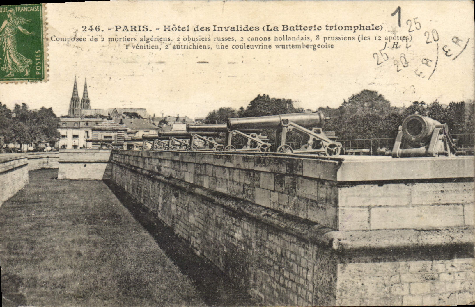 CPA Paris Hotel des Invalides la Batterie Triomphale 