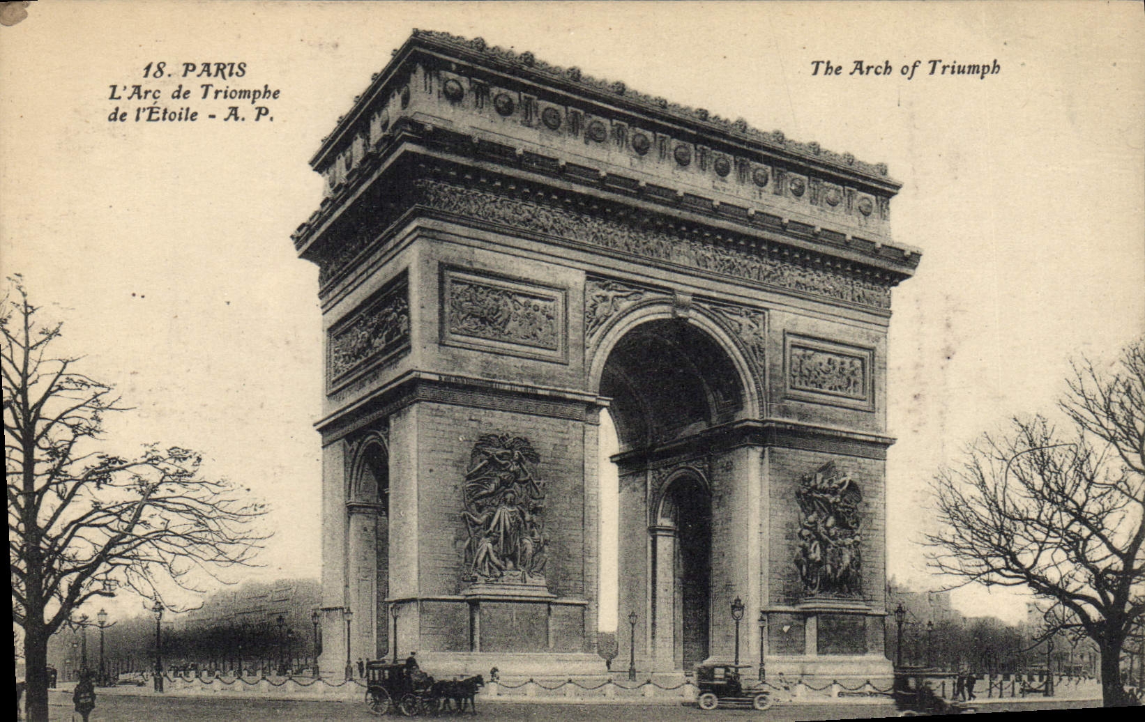 CPA Paris l'Arc de Triomphe de l'Etoile 