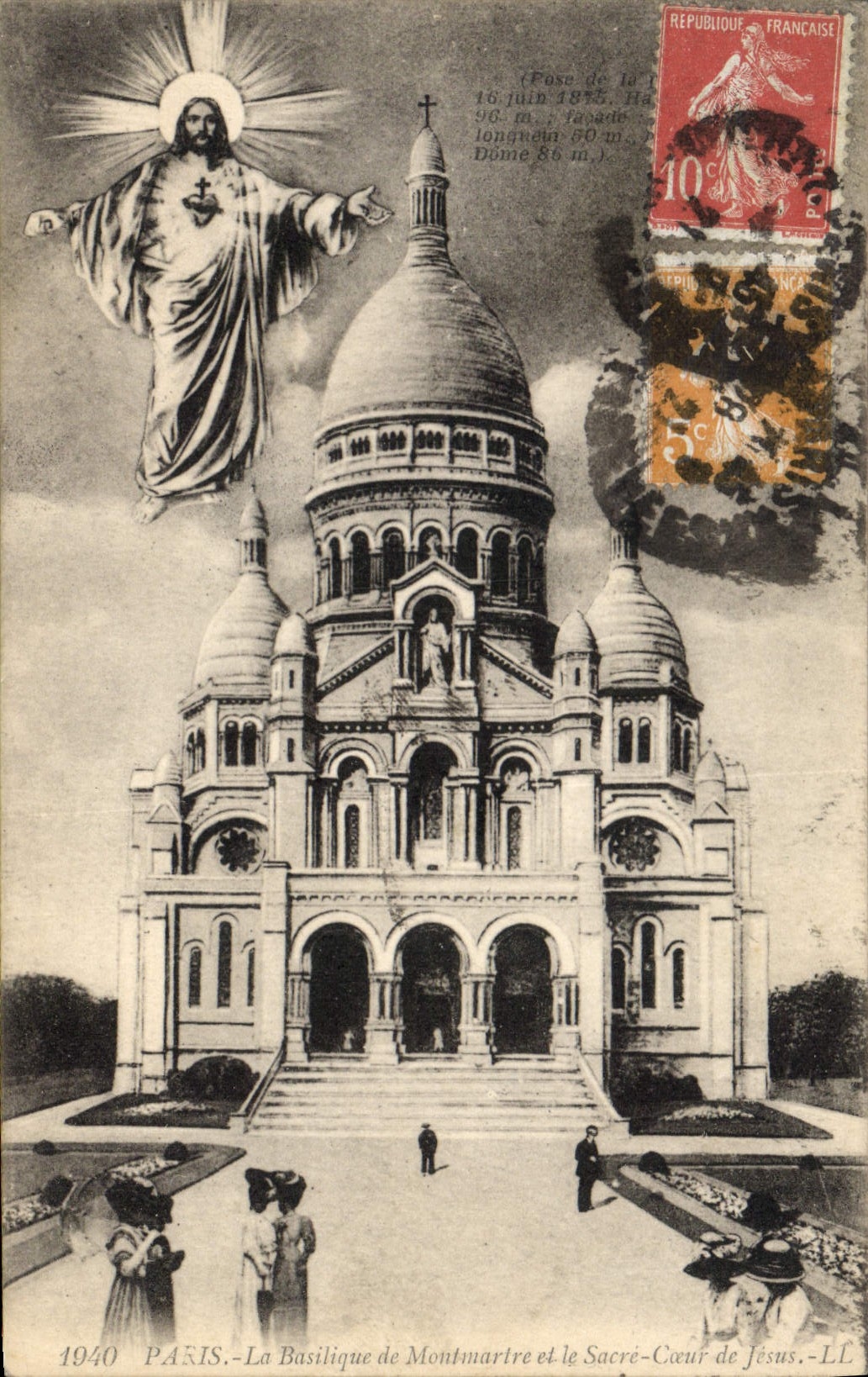 CPA Paris La Basilique de Montmartre et le Sacre Coeur de Jesus