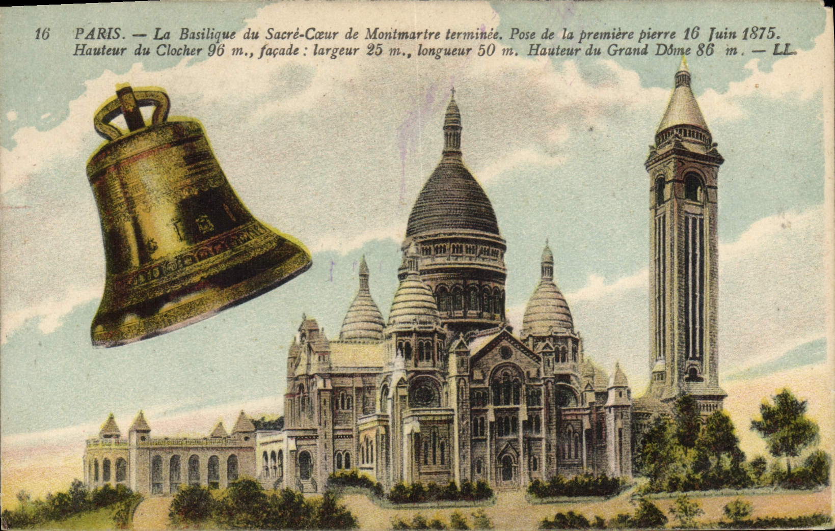 CPA Paris La Basilique du Sacre Coeur de Montmartre Cloche