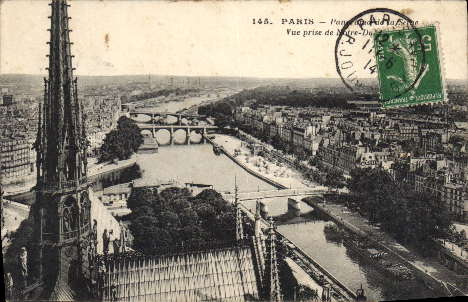 CPA Paris Panorama de la Seine Vue prise de Notre Dame