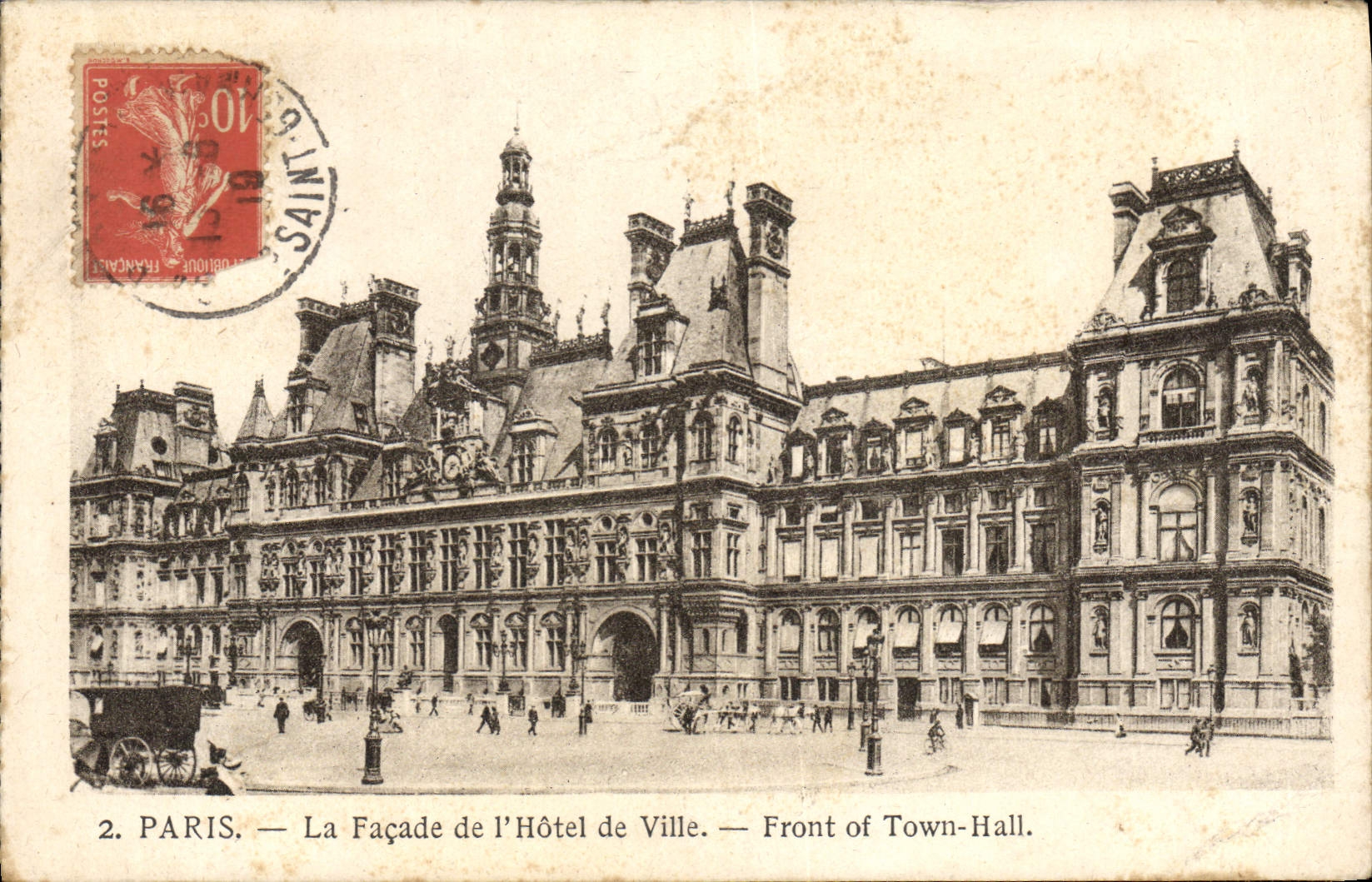 CPA Paris La Facade de l'Hotel de Ville 