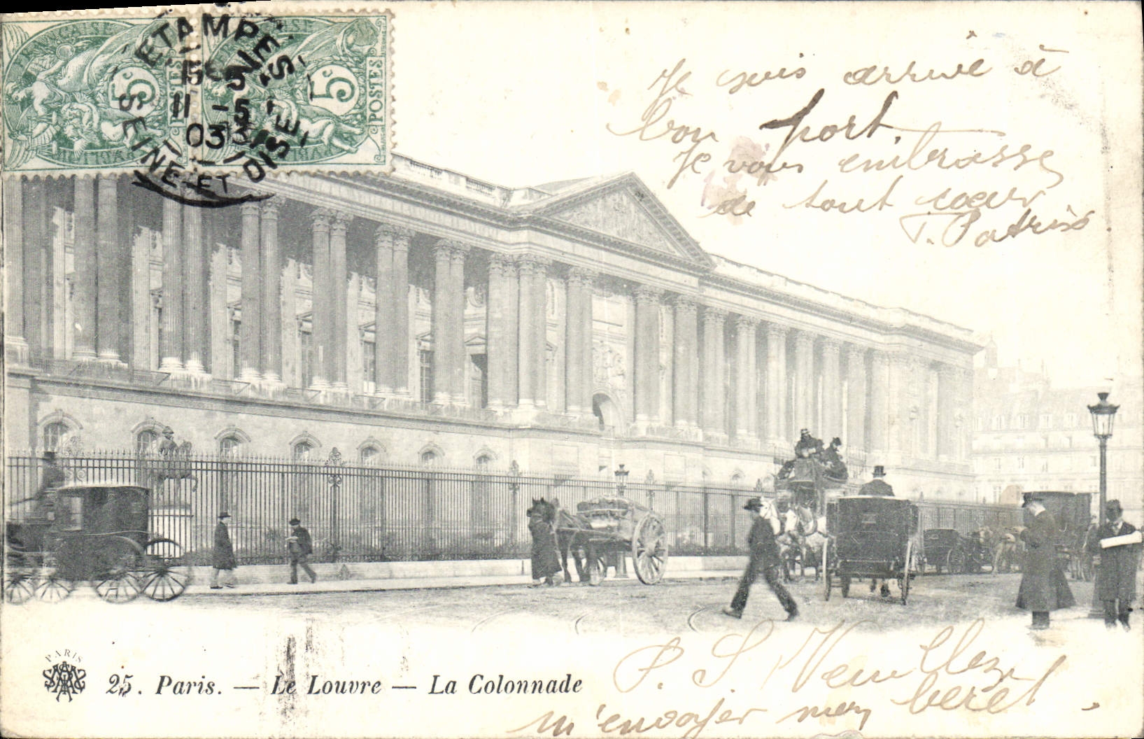 CPA Paris Le Louvre La Colonnade 