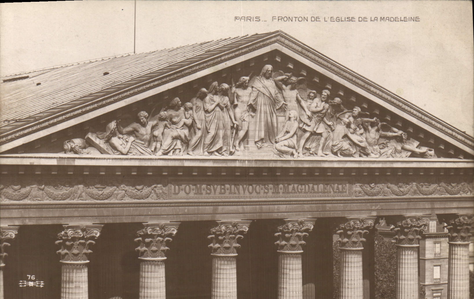 CPA Paris Fronton de l'Eglise de la Madeleine
