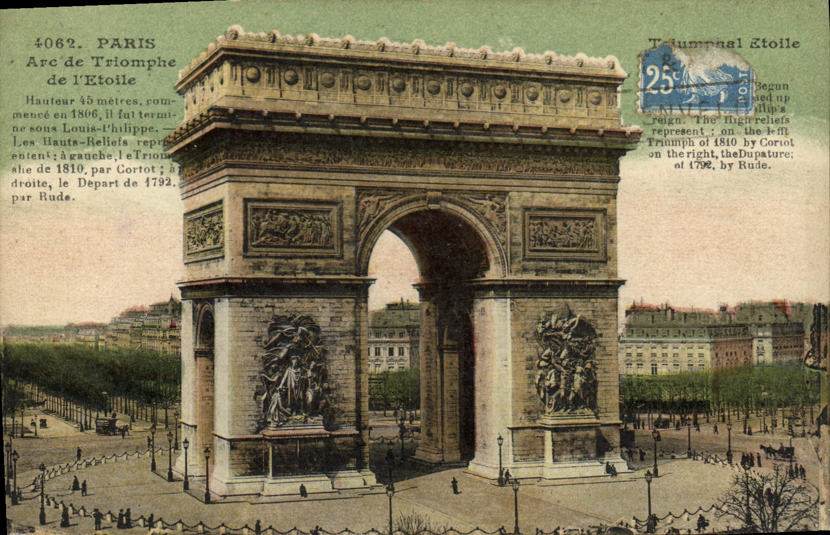 CPA Paris Arc de Triomphe de l'Etoile
