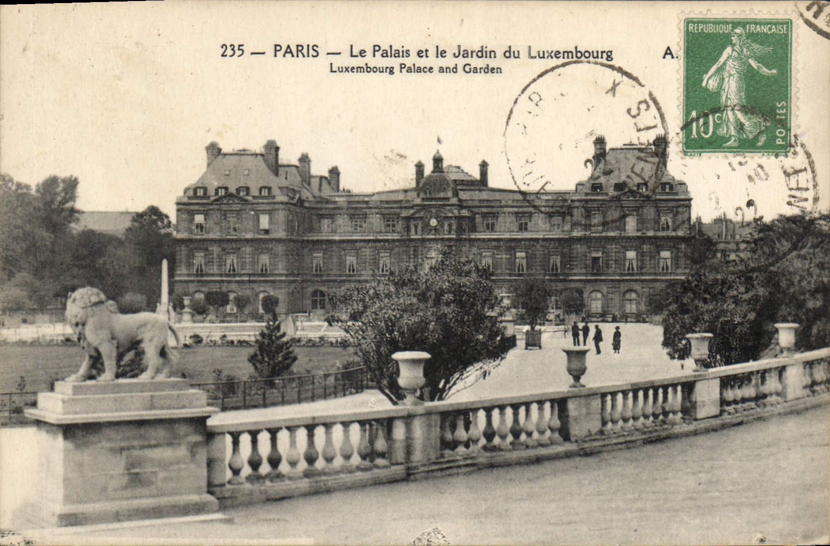 CPA Paris Le Palais et le Jardin du Luxembourg 