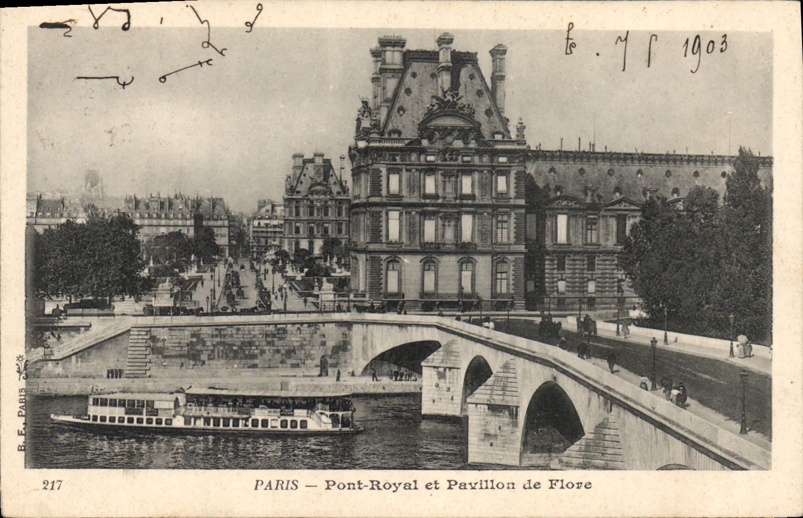 CPA Paris Pont Royal et Pavillon de Flore