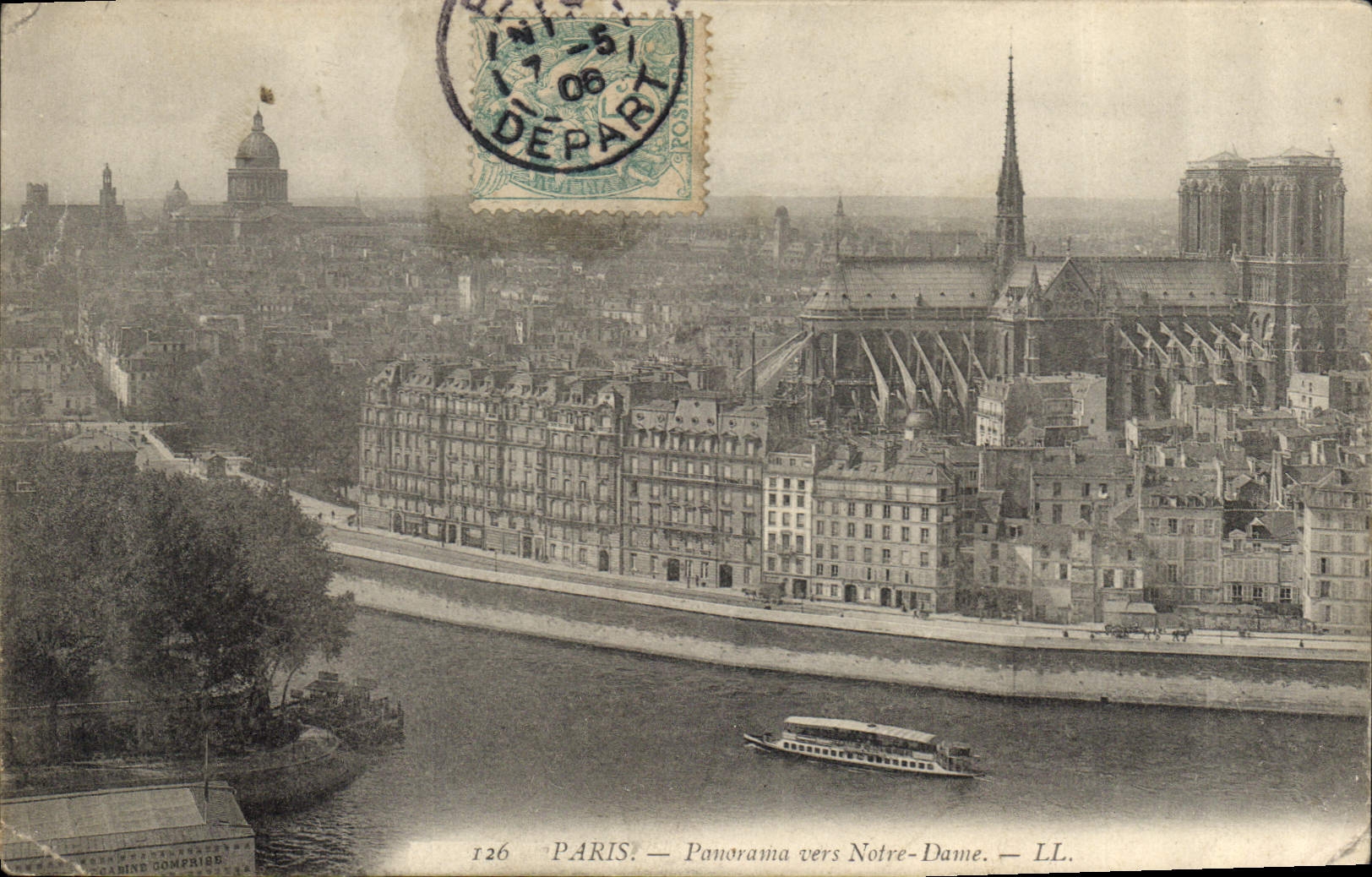 CPA Paris Panorama vers Notre Dame