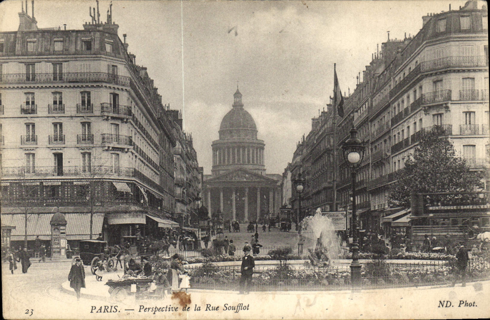 CPA Paris Perspective de la Rue Soufflot