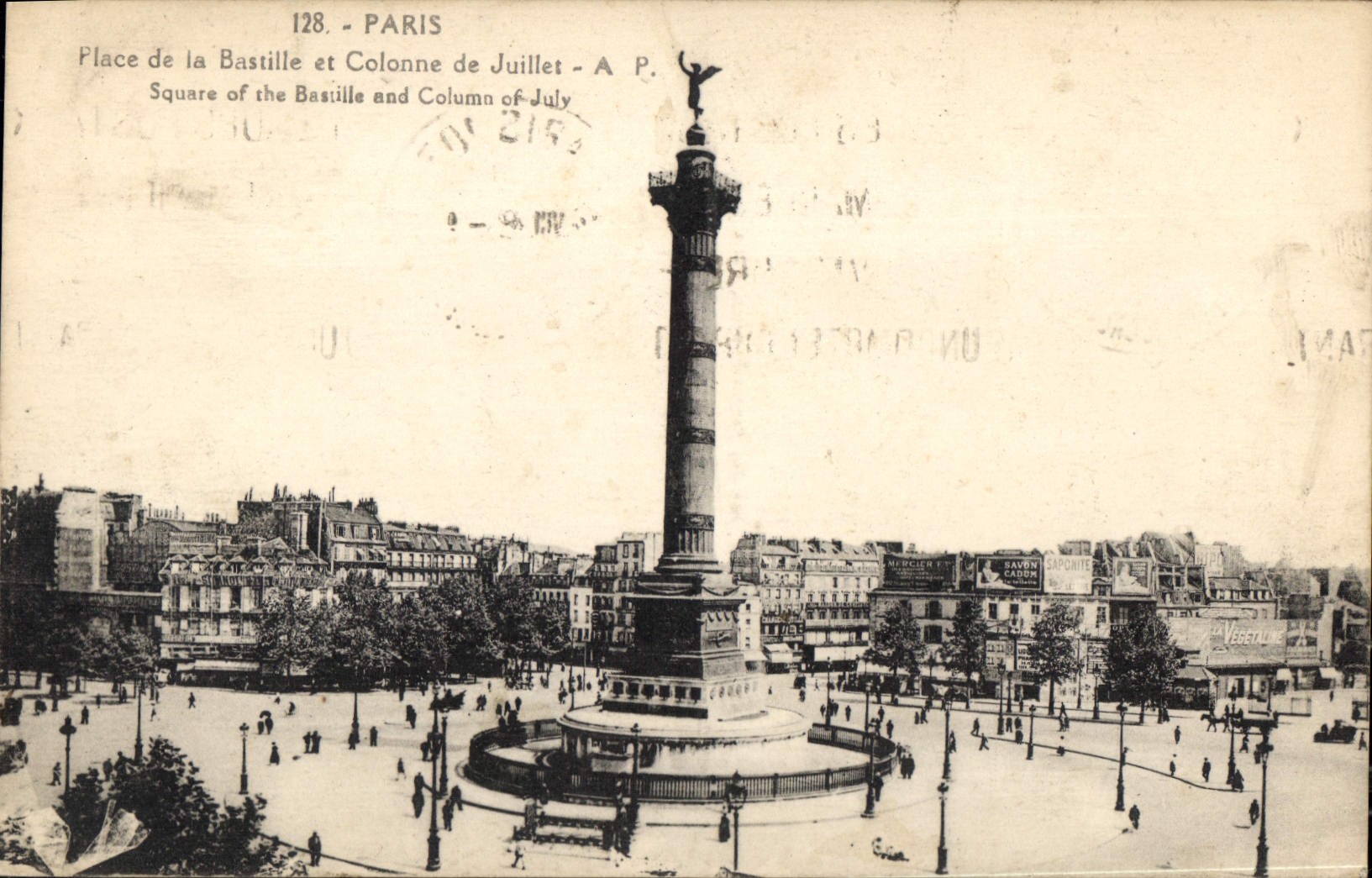 CPA Paris Place de la Bastille et Colonne de Juillet