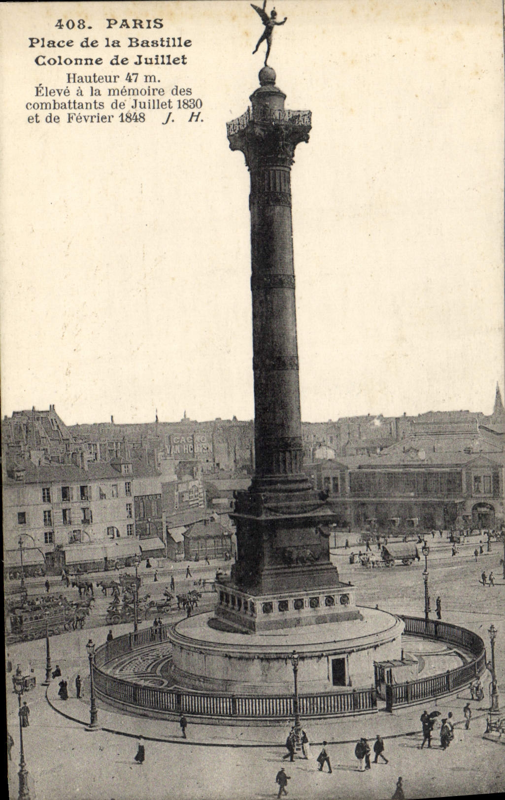 CPA Paris Place de la Bastille Colonne de Juillet