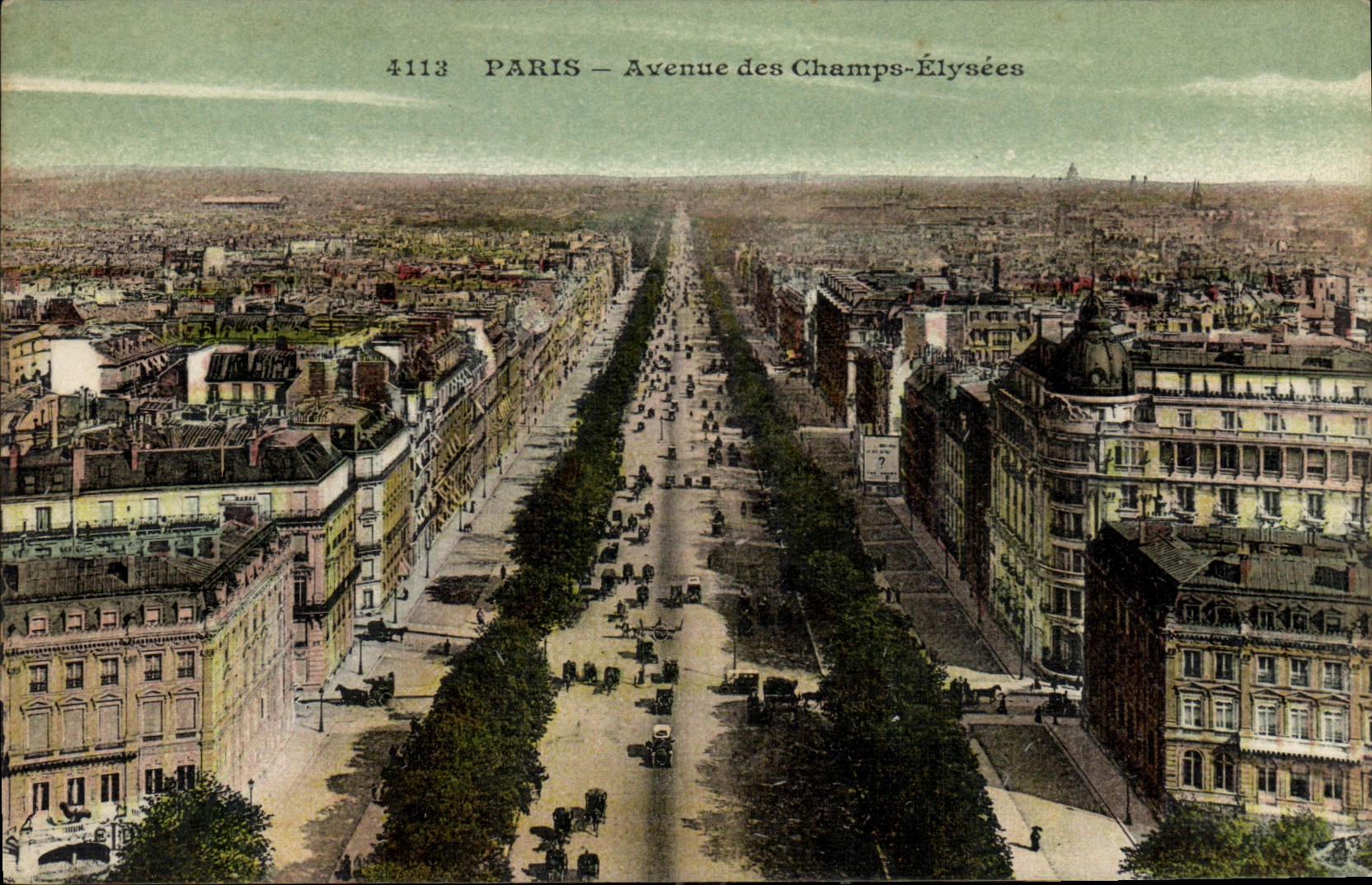 CPA Paris Avenue des Champs Elysees