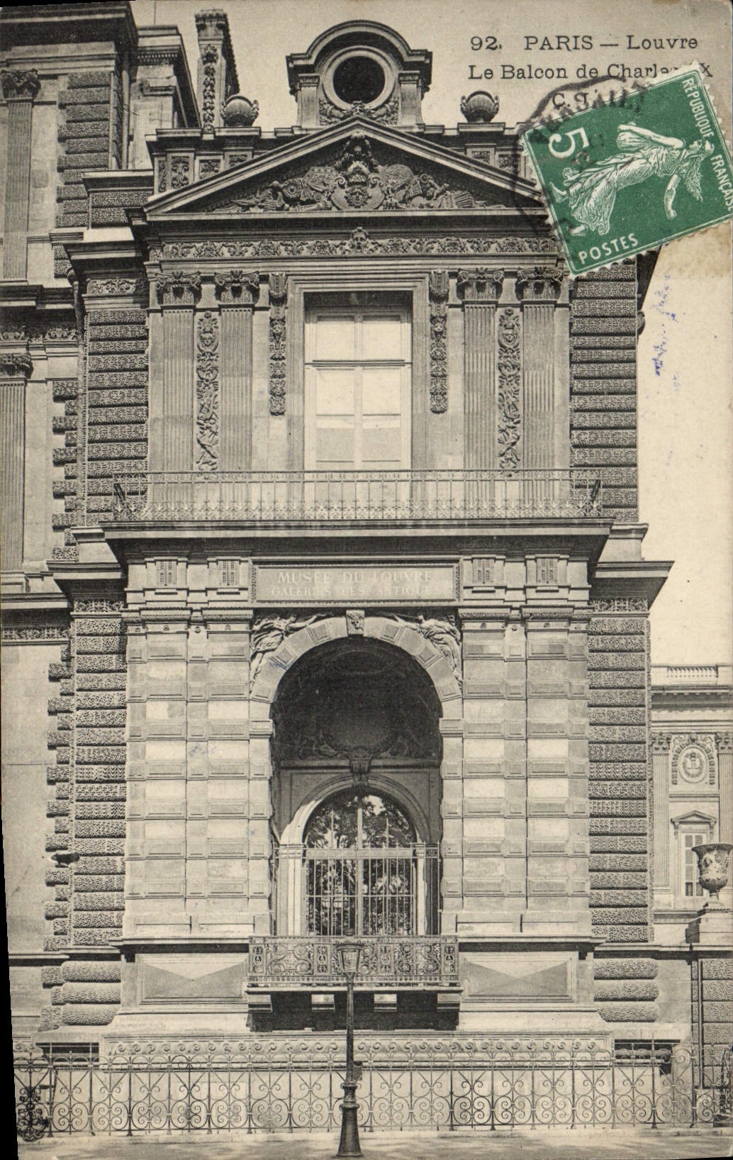 CPA Paris Louvre le Balcon de Charles X