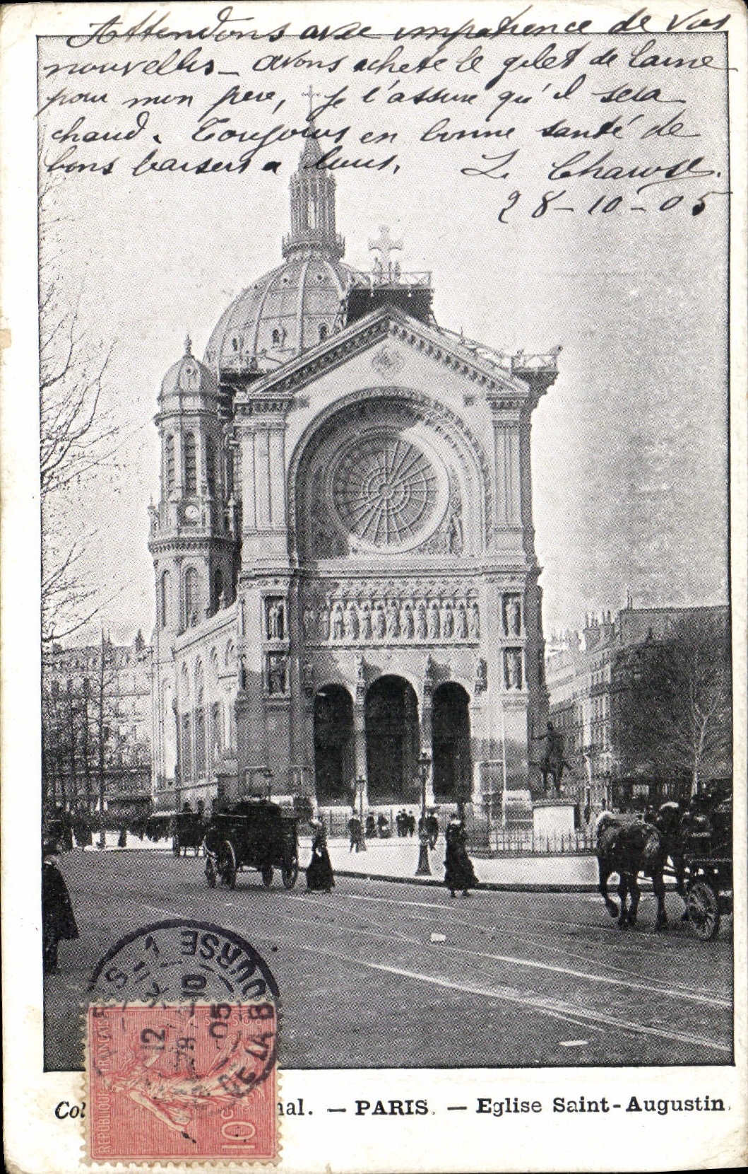 CPA Paris Eglise Saint Augustin 
