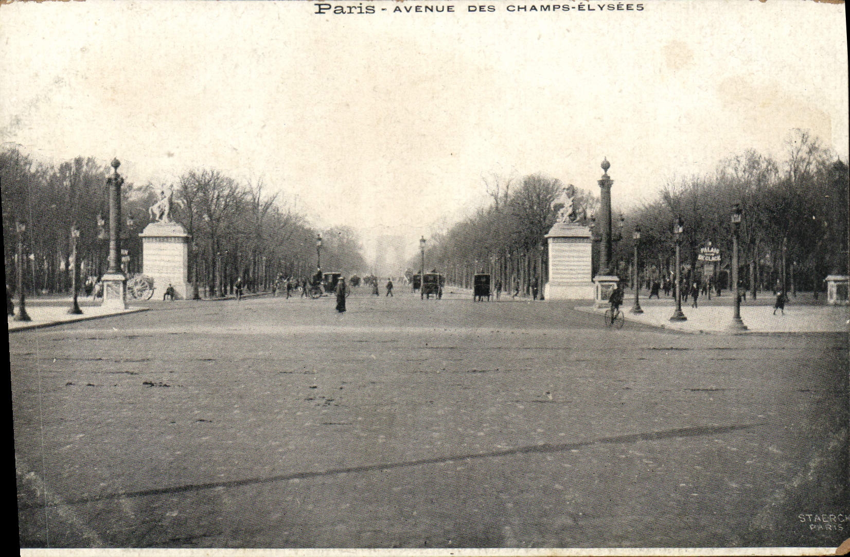 CPA Paris Avenue des Champs Elysees
