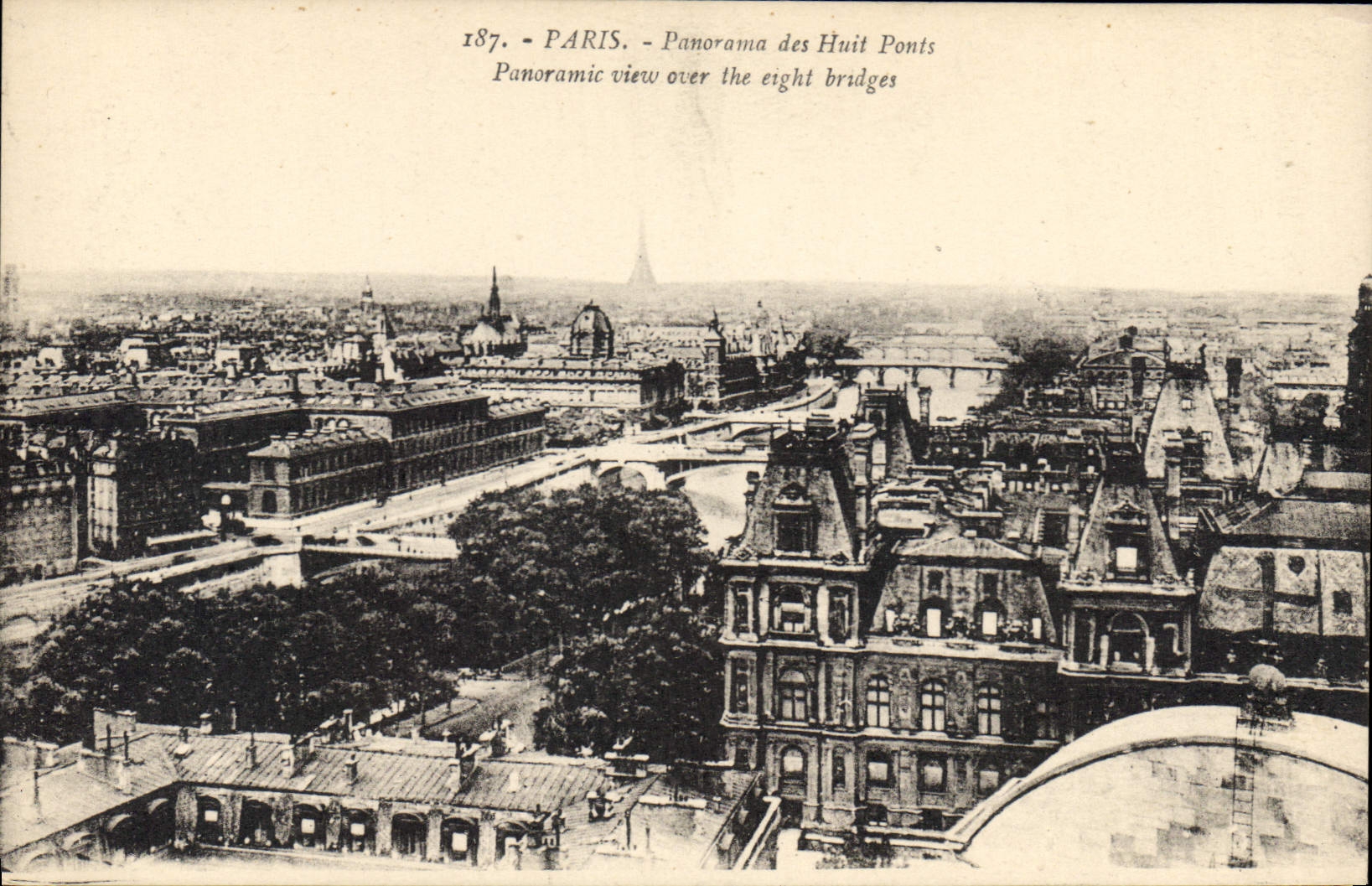CPA Paris Panorama des Huit Ponts 