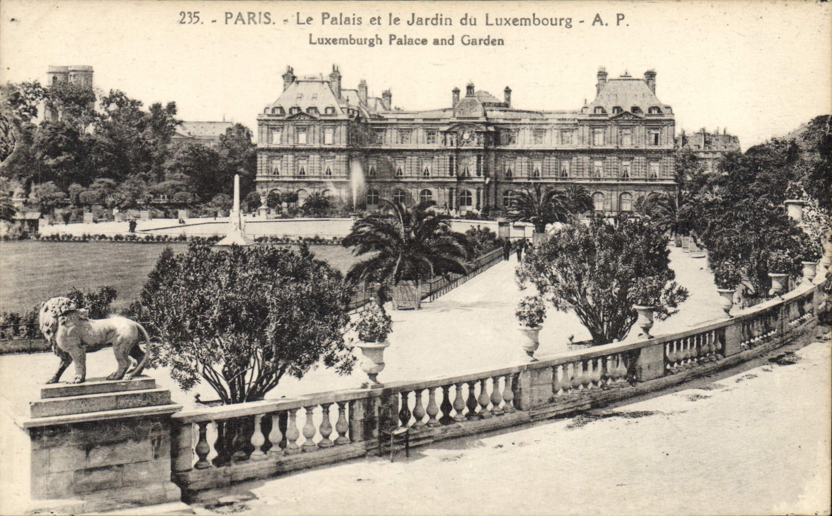 CPA Paris Le Palais et le Jardin du Luxembourg