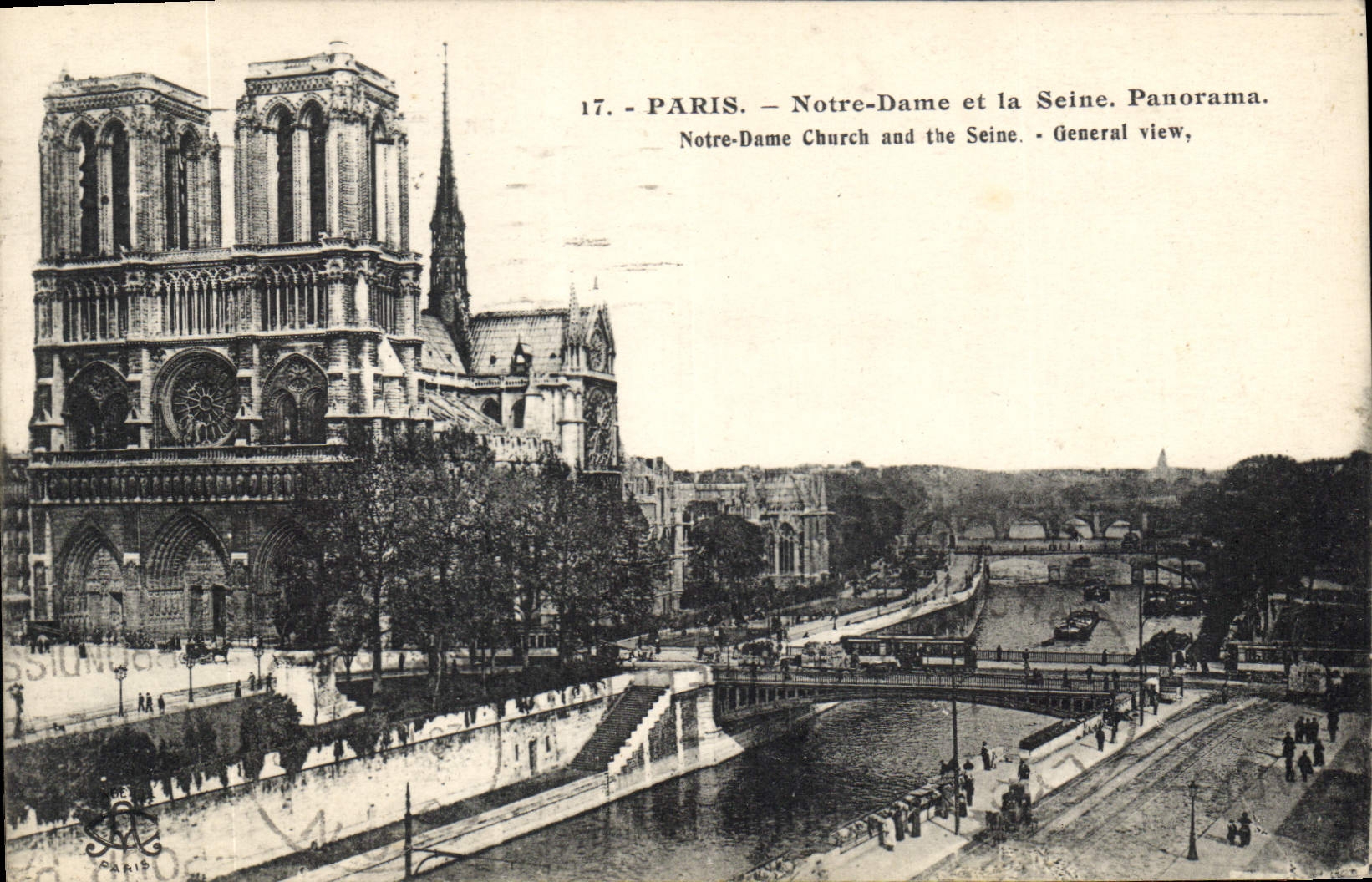 CPA Paris Notre Dame et la Seine Panorama 