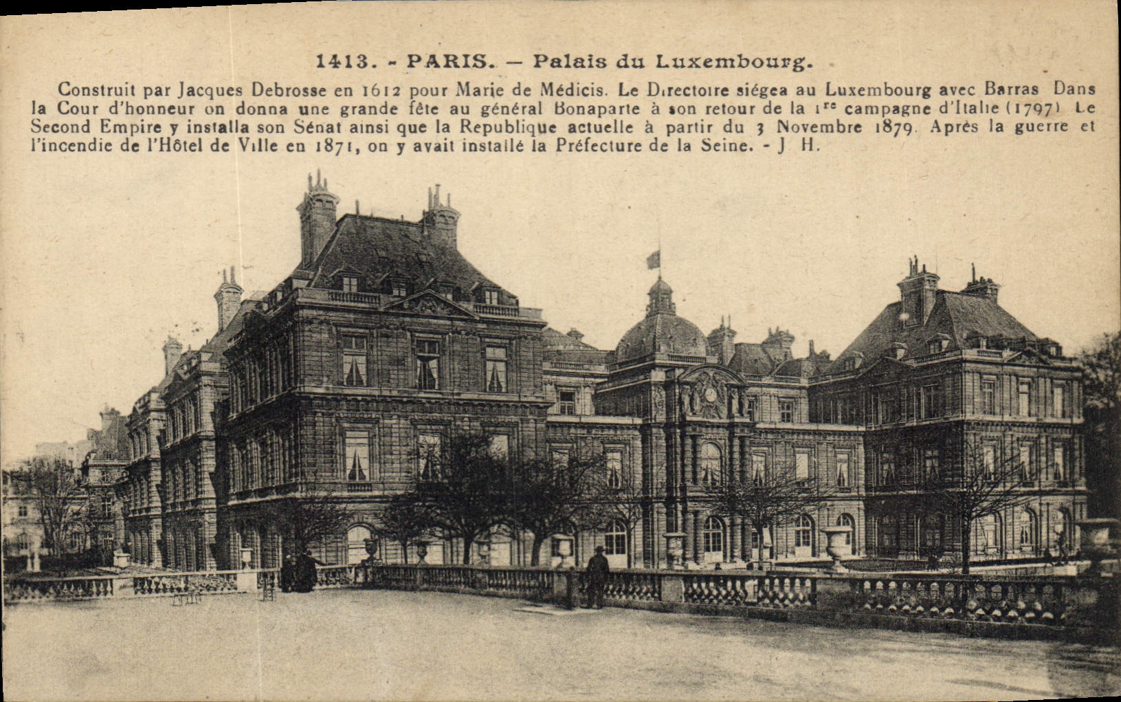 CPA Paris Palais du Luxembourg construit par Jacques Debrosse en 1612 pour Marie de Medicis