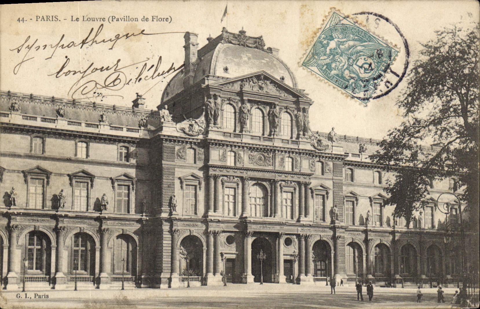 CPA Paris le Louvre Pavillon de Flore 