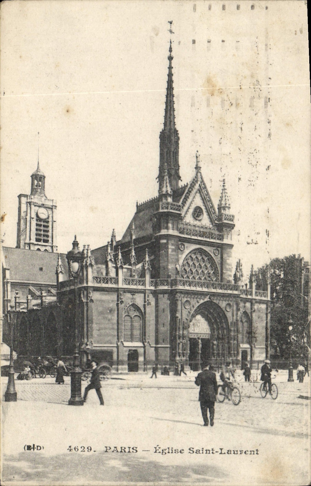 CPA Paris Eglise Saint Laurent 